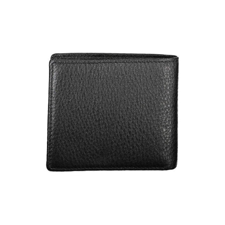 La Martina Black Leather Wallet - Hilstor