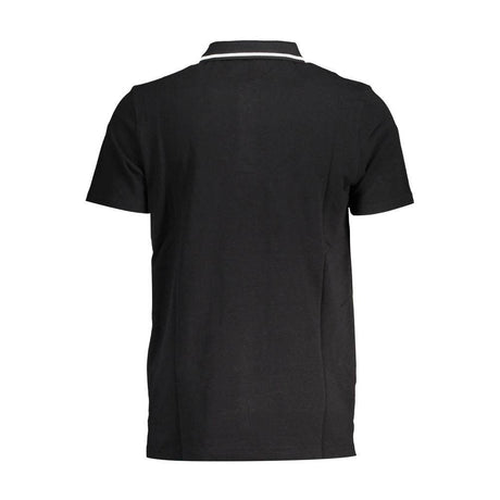Fila Black Cotton Polo Shirt - Hilstor