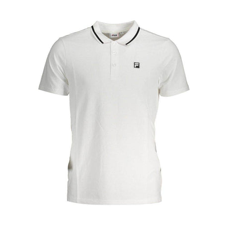 Fila White Cotton Polo Shirt - Hilstor