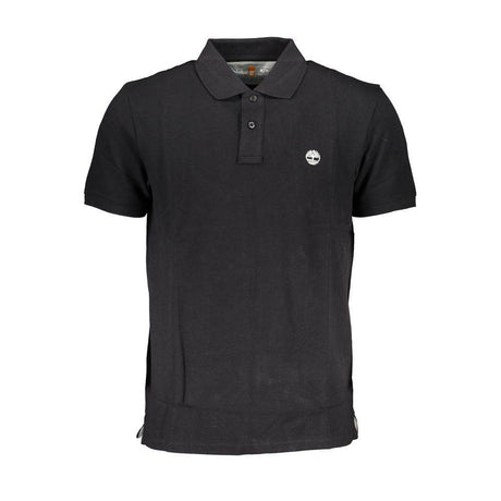 Timberland Black Cotton Polo Shirt - Hilstor