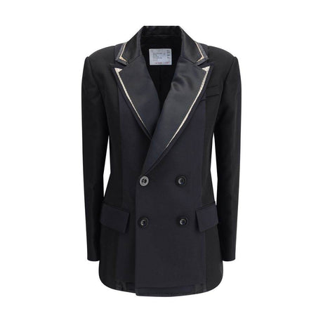 Sacai Double-breasted Blazer with double revers - Hilstor