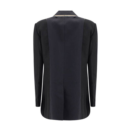 Sacai Double-breasted Blazer with double revers - Hilstor