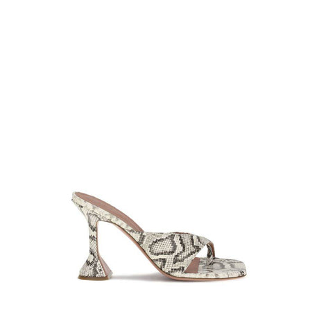 Amina Muaddi Python-patterned Shiona Sandals - Hilstor