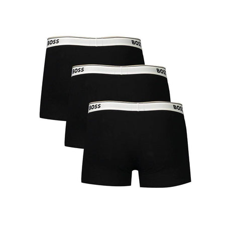 Hugo Boss Black Cotton Men Boxer Short - Hilstor