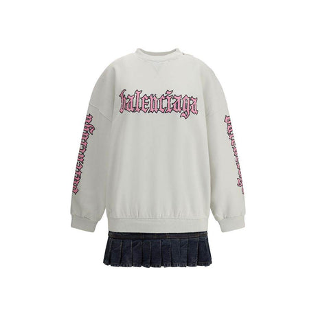 Balenciaga Sweatshirt Dress with logo - Hilstor