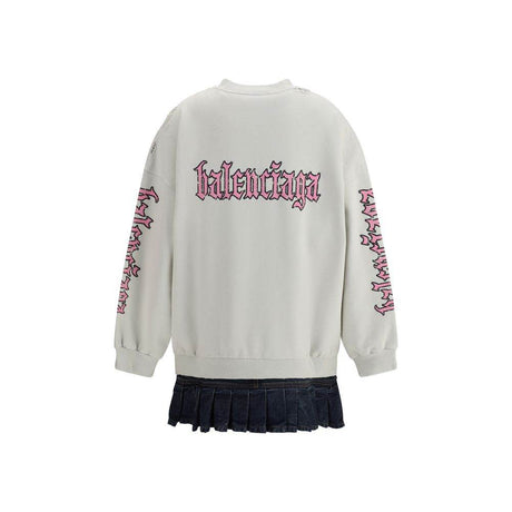 Balenciaga Sweatshirt Dress with logo - Hilstor