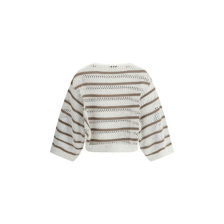 Brunello Cucinelli Sweater in perforated knit - Hilstor