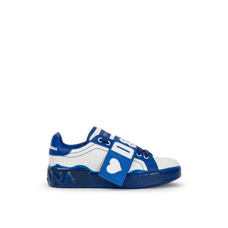 Dolce & Gabbana White Leather Low Top - Hilstor