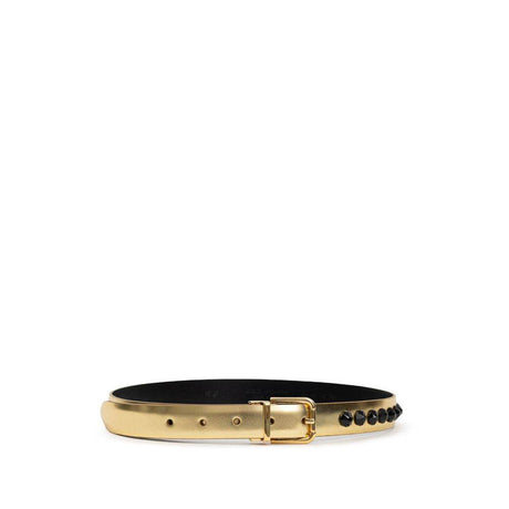 Dolce & Gabbana Gold Leather Belt - Hilstor