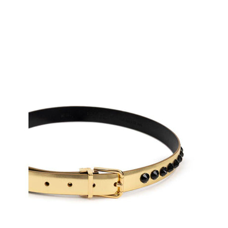 Dolce & Gabbana Gold Leather Belt - Hilstor