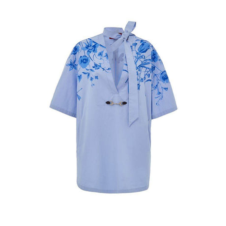 Gucci Blue Cotton Shirt - Hilstor