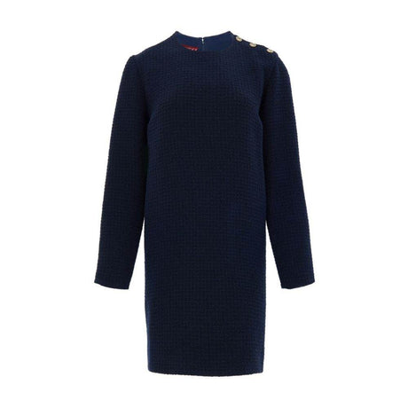 Gucci Navy Blue Wool Short - Hilstor