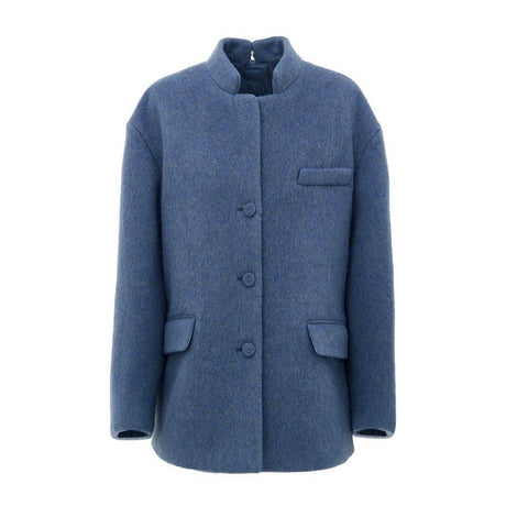 Gucci Light Blue Wool Jackets & Coat - Hilstor