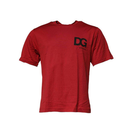 Dolce & Gabbana Red Cotton T-Shirt - Hilstor