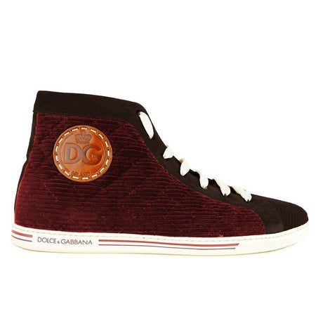 Dolce & Gabbana Red Calfskin Sneaker - Hilstor