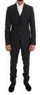 Dolce & Gabbana Gray Patterned Wool 3 Piece Slim Suit - Hilstor