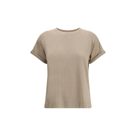 Brunello Cucinelli cashmere glitter T-shirt - Hilstor