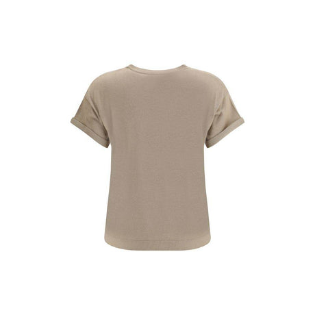 Brunello Cucinelli cashmere glitter T-shirt - Hilstor