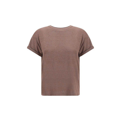 Brunello Cucinelli cashmere glitter T-shirt - Hilstor