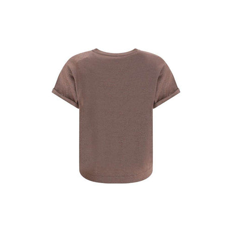 Brunello Cucinelli cashmere glitter T-shirt - Hilstor