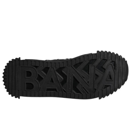 Dolce & Gabbana Black Logo Lace Up Low Top NS1 Sneakers - Hilstor