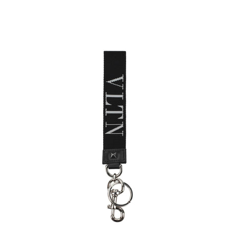 Valentino Garavani Black Fabric Keychains - Hilstor