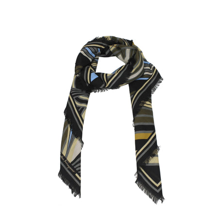 Salvatore Ferragamo Black Wool Foulards - Hilstor