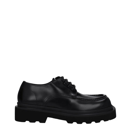Dolce & Gabbana Black Leather Oxfords And Derbies - Hilstor