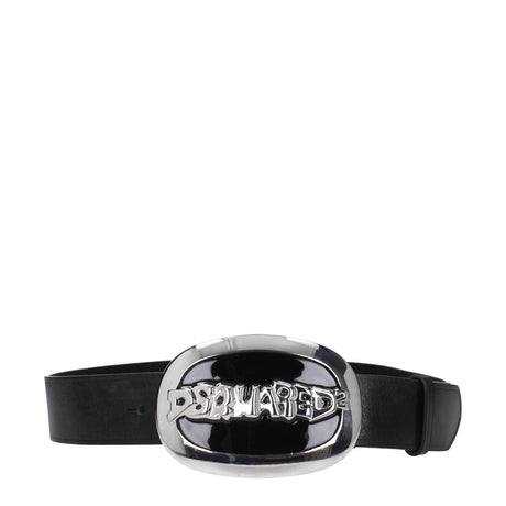 Dsquared² Black Leather Belts - Hilstor