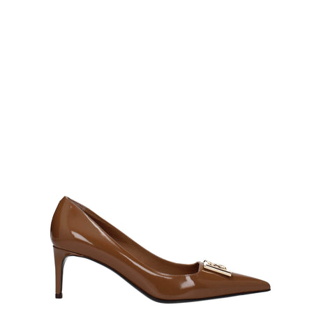 Dolce & Gabbana Brown Leather High Heel Pumps - Hilstor