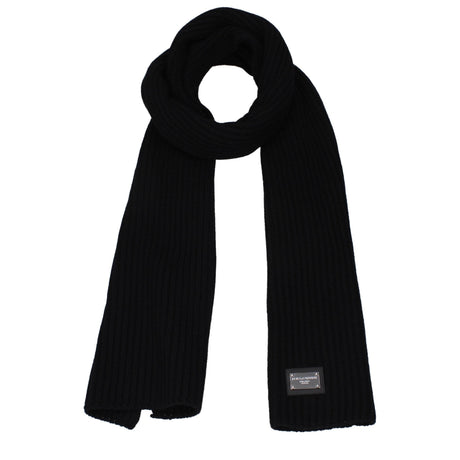 Dolce & Gabbana Black Wool Scarves - Hilstor