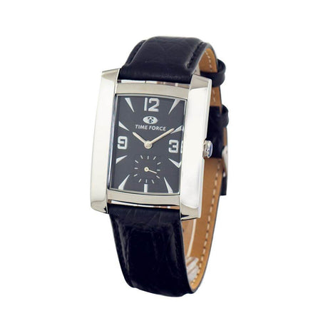 Time Force Black Leather Watch - Hilstor