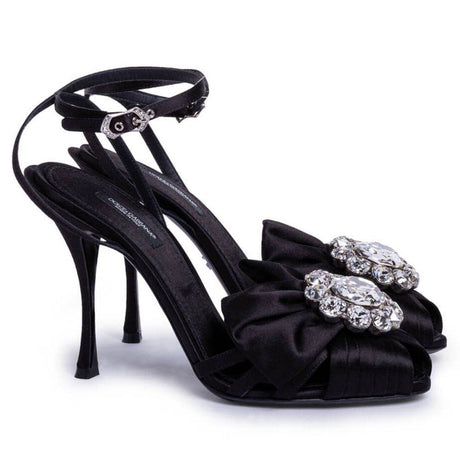 Dolce & Gabbana Black Goatskin Sandal - Hilstor