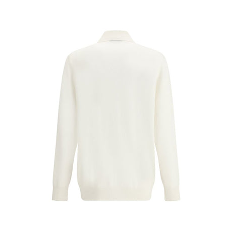 Brunello Cucinelli White Cashmere Cardigan