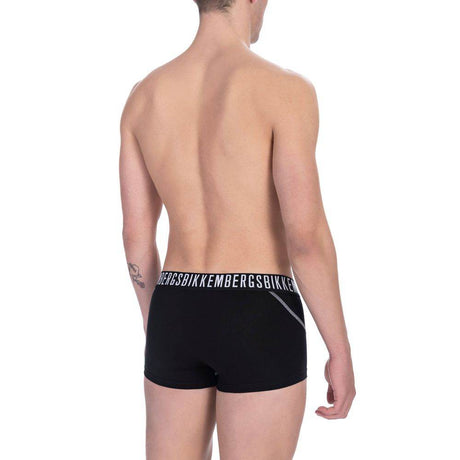 Bikkembergs Black Cotton Men's Trunk Underwear Twin Pack - Hilstor