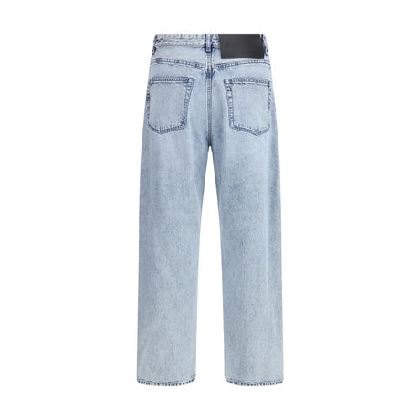 Jil Sander Light Blue Cotton Straight-Leg Jeans