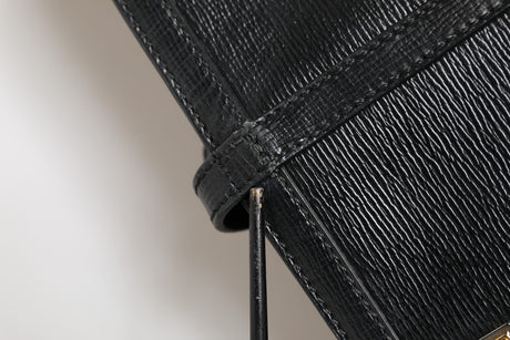 Dolce & Gabbana Black Leather Miss Escape Shopping Tote Women Borse Bag