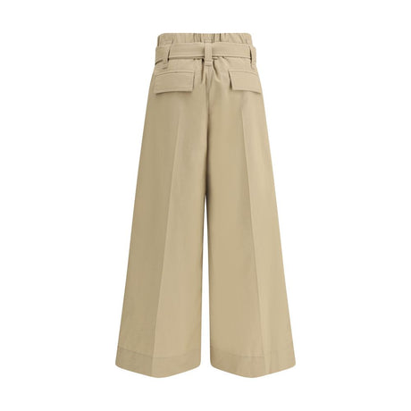 Brunello Cucinelli Beige Cotton Cropped Pants