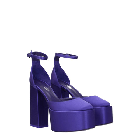 Paris Texas Purple Satin Platforms - Hilstor