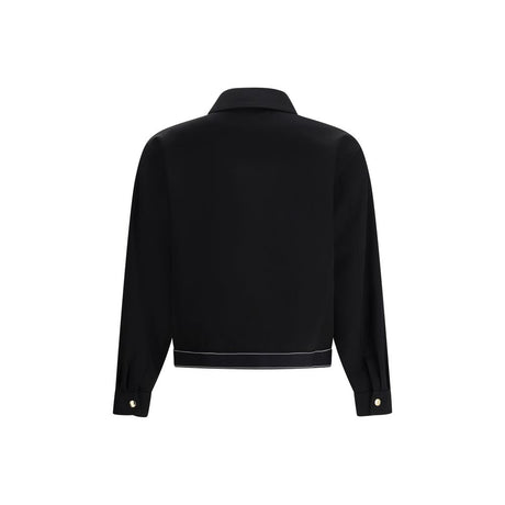 Casablanca Black Wool Full-Length Jacket