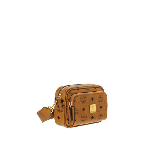 MCM Brown Cotton Shoulder Bag