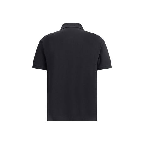 Saint Laurent Black Cotton Polo Shirt