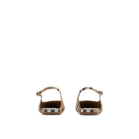 Burberry Brown Fabric Ballet Flats
