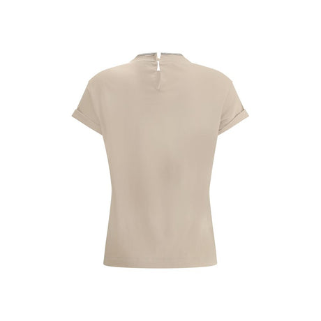Brunello Cucinelli Beige Elastane T-Shirt