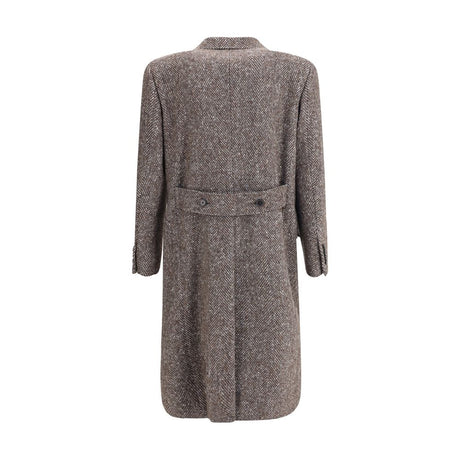 Dolce & Gabbana Gray Fleece Wool Coat