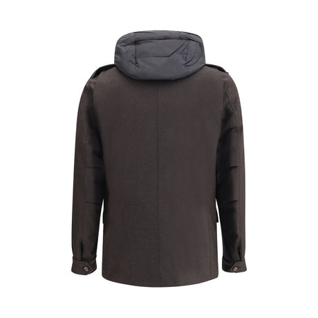 MooRER Brown Fleece Wool Coat