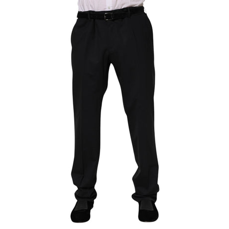 Dolce & Gabbana Black Wool Formal Dress Men Trousers Pants