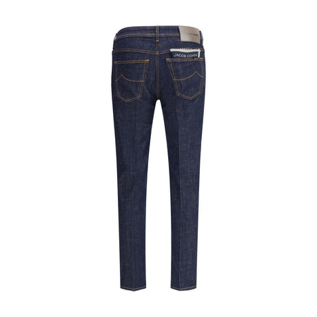 Jacob Cohen Blue Cotton Skinny Jeans