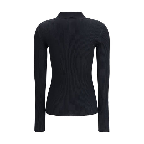 Dolce & Gabbana Black Cashmere Polo Shirt