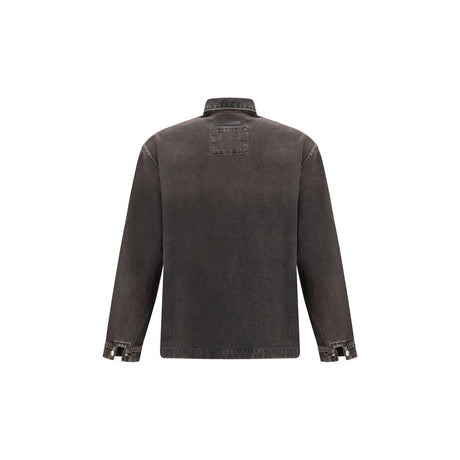 7FOR Black Cotton Denim Jacket